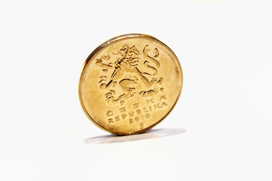 Coins, Crown, Czech, Macro, czech republic, money, pětikoruna HD wallpaper