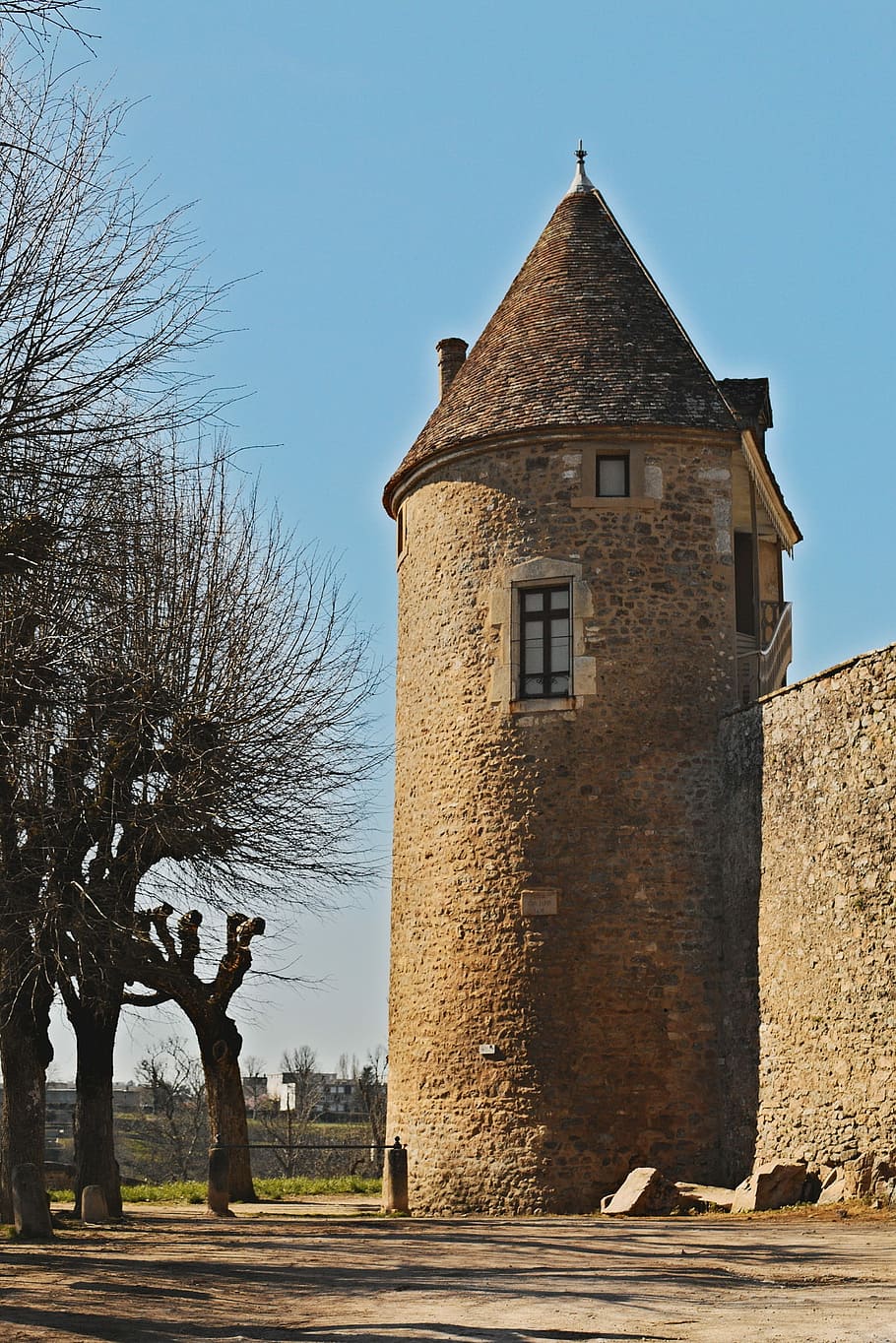 Avallon, Yonne, Burgundy, Tower, Rampart, history, architecture HD wallpaper
