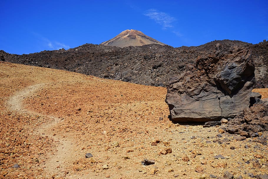 bimssteinfeld, away, path, pumice stone, lava, lava fields HD wallpaper