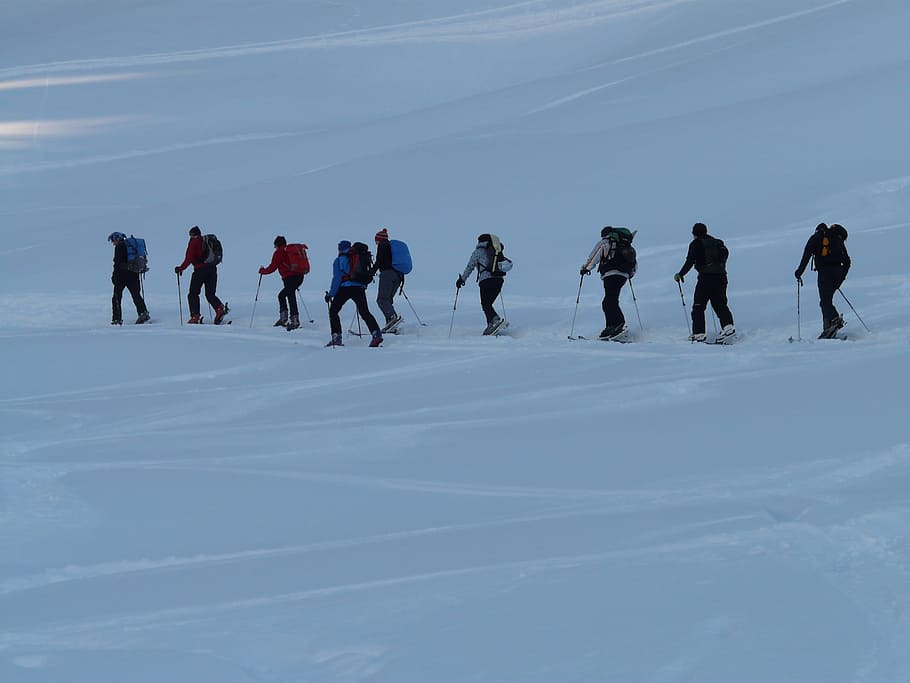 Backcountry, Winter, Hike, backcountry skiiing, winter hike, HD wallpaper