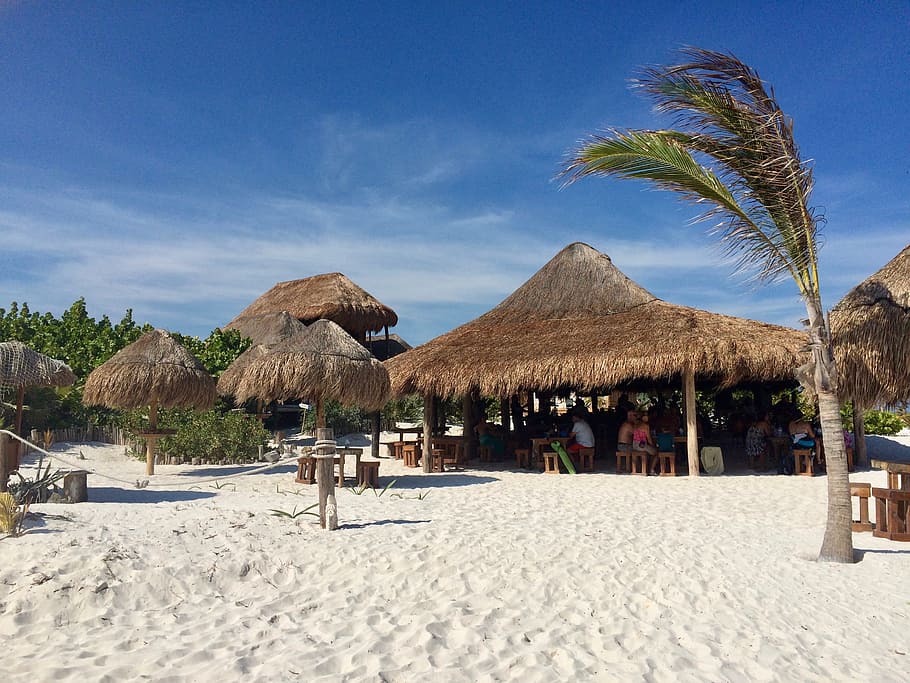 Beach, México, Tulum, Sea, Vacation, tropical, ocean, sand HD wallpaper