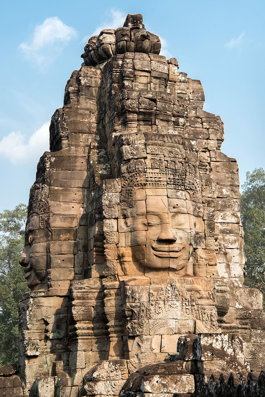 angkor wat, bayon temple, ancient, siem reap, cambodia, buddha