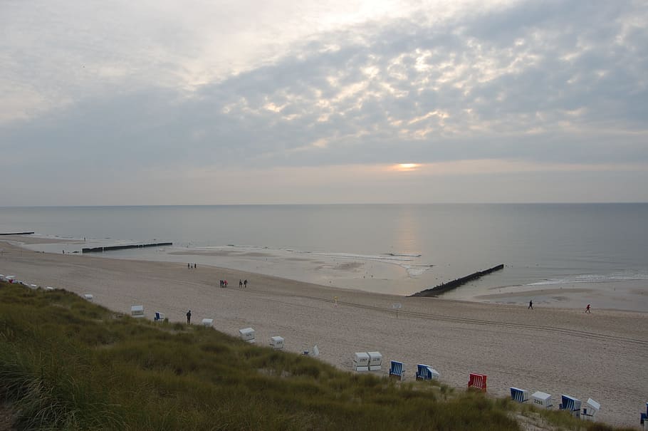 sylt, north sea, holiday, water, sky, beach, scenics - nature HD wallpaper