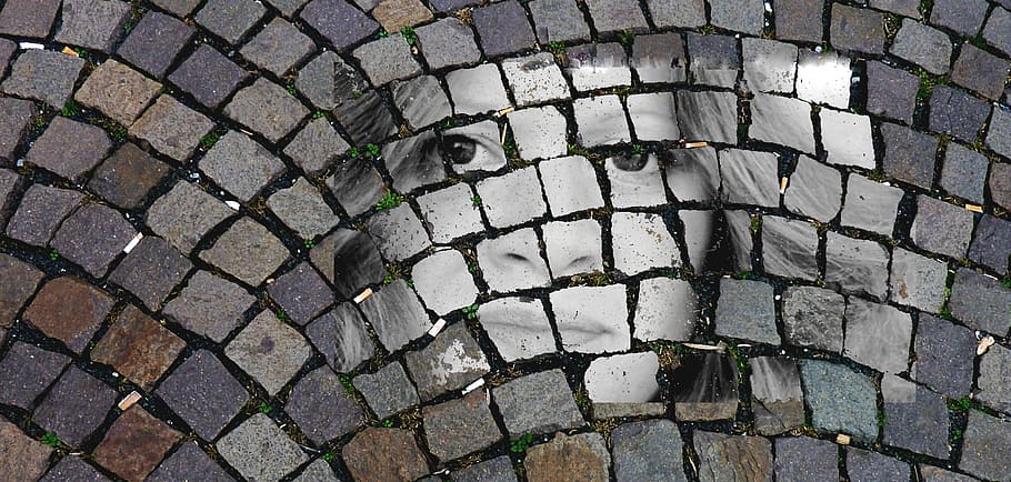 patch, face, cobblestones, road, paving stones, ground, old town HD wallpaper