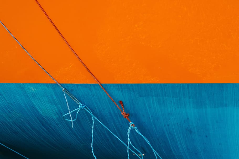 contrast, rope, paint, orange, no people, wall - building feature HD wallpaper