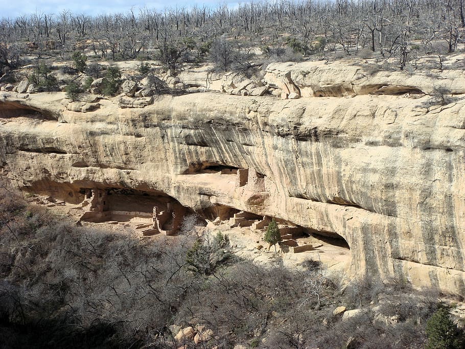 Mesa Verde, National Park, America, united states, rock formation, HD wallpaper