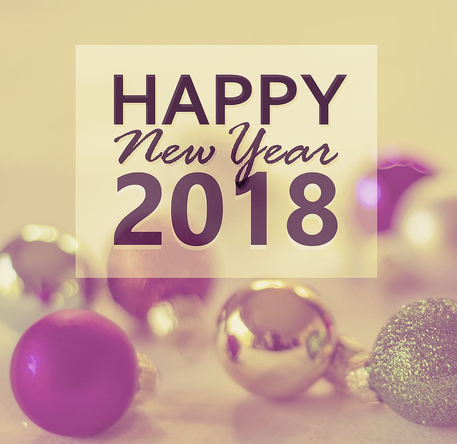 happy New Year 2018 text, pf, pf2018, pf 2018, new year day HD wallpaper