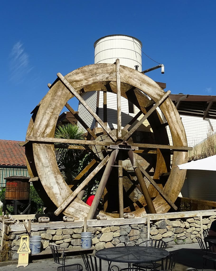 water wheel, machine, watermill, energy, conversion, old, historic HD wallpaper