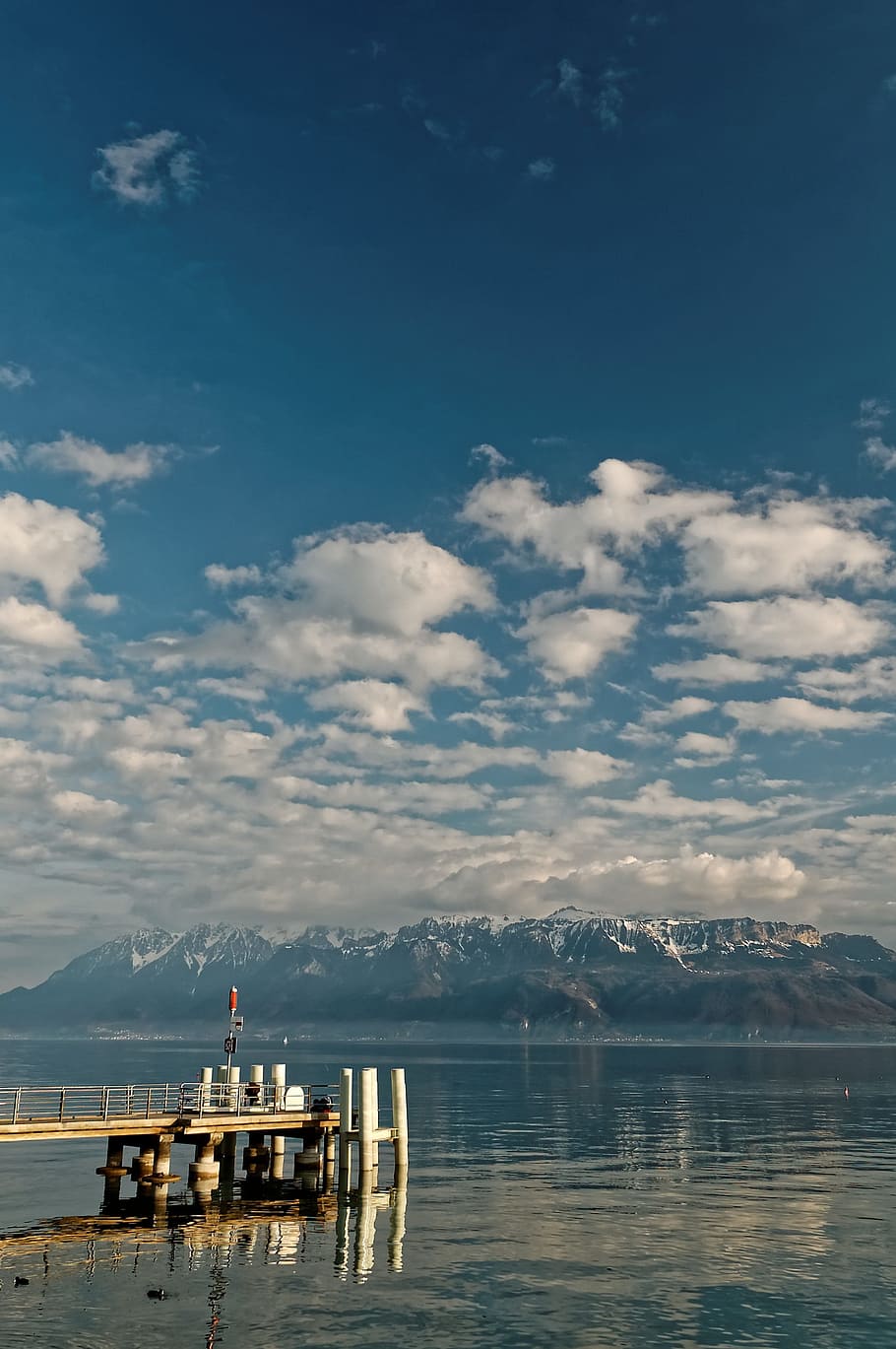 geneva, lake, lac, leman, water, clouds, mountains, blue, lutry HD wallpaper