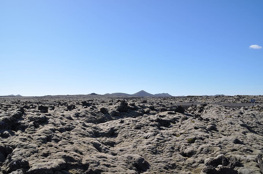 Lava, Iceland, Nature, blue, outdoors, day, clear sky, landscape HD wallpaper