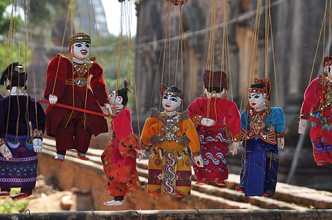 Puppet, Myanmar, Doll, Colorful, souvenir, children toys, funny HD wallpaper