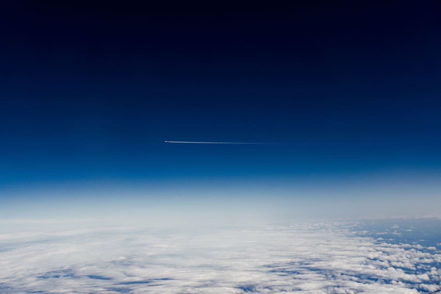 view of earth's atmosphere, nature, blue, sky, clouds, cloud - sky HD wallpaper