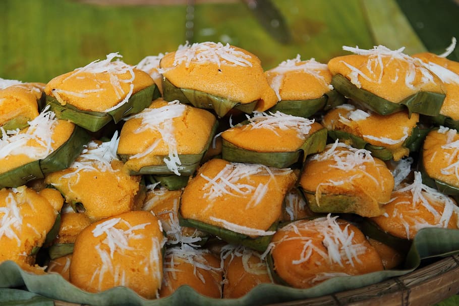 toddy palm cake, sweets, candy thailand, food and drink, freshness HD wallpaper