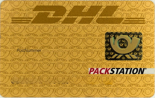 dhl, card, yellow, post, pack station, access, identification HD wallpaper