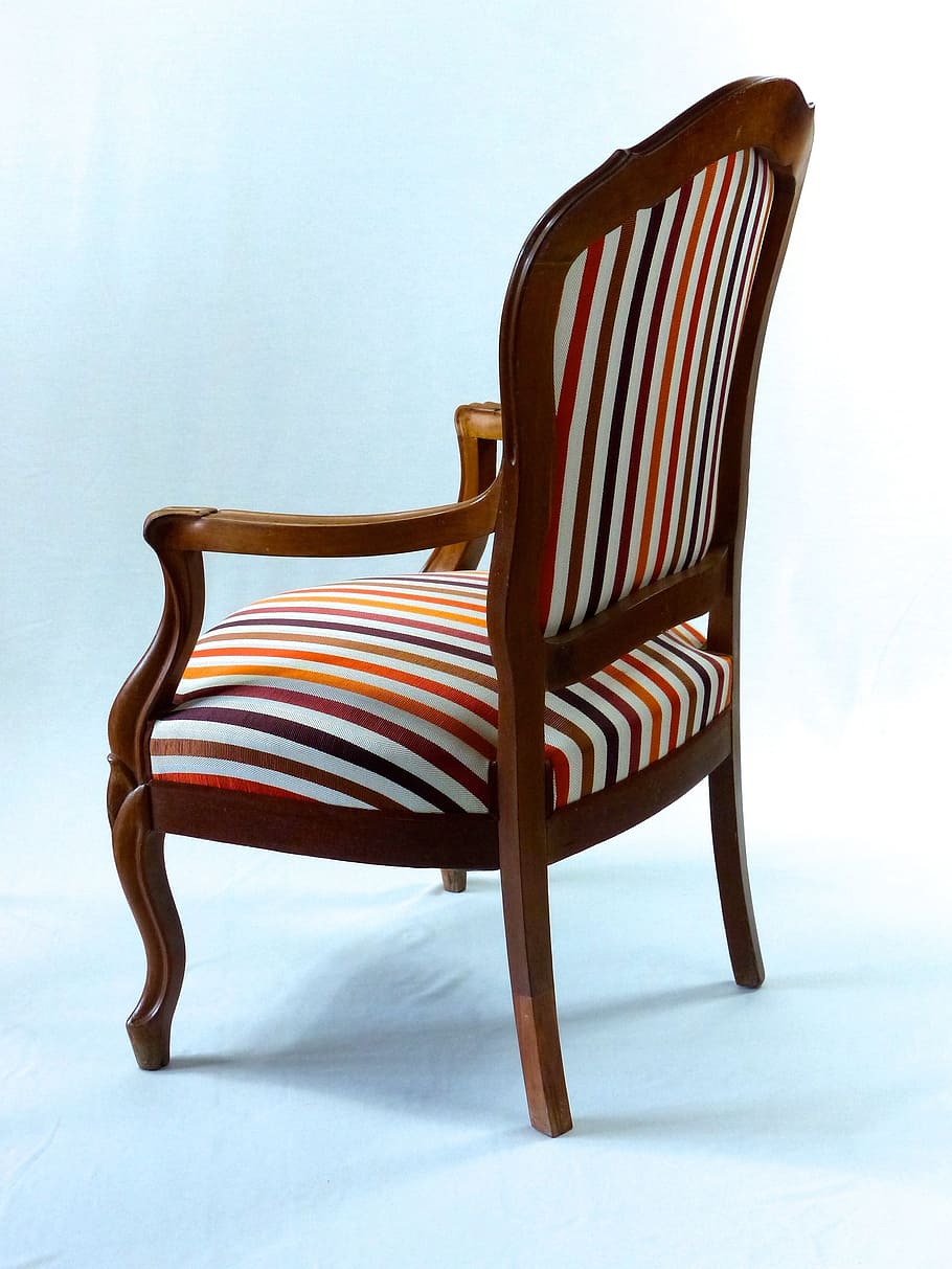 chair, louis philippe, fabric, upholsterer, furniture, armchair HD wallpaper