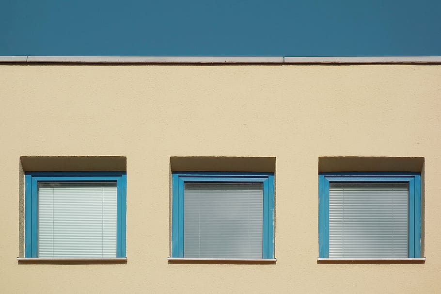 three closed windows, architecture, building, infrastructure HD wallpaper