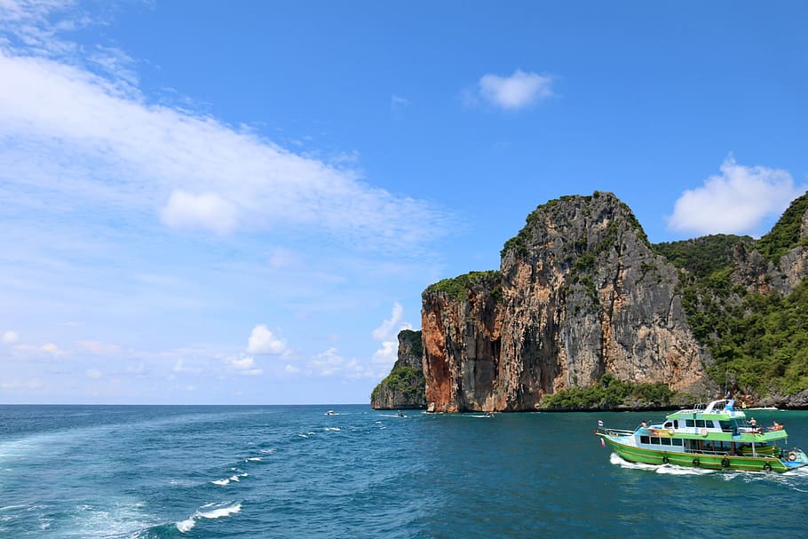 phi phi islands, krabi, thailand, ao nang, aonangtravel, sea HD wallpaper