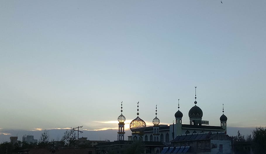mosque, sunset, architecture, building exterior, built structure HD wallpaper