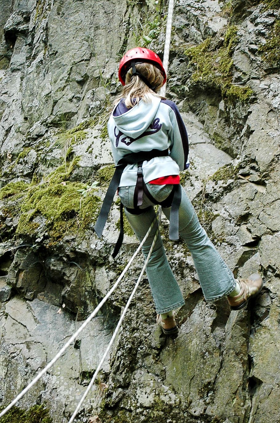 Climbing, Abseil, Steep, Descent, Wall, adventure, slick, explore HD wallpaper
