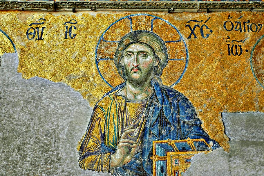 Jesus, Istanbul, Hagia Sophia, Fresco, mural, church, icon
