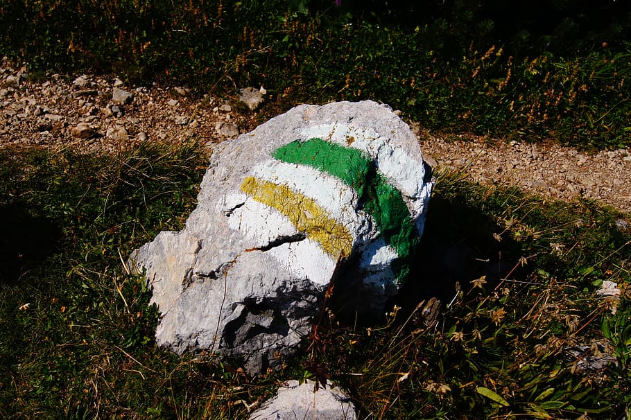 nature, trail, signpost, stone, no people, land, day, solid HD wallpaper