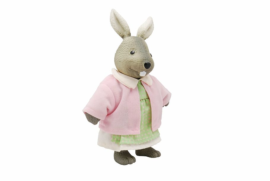 bunny, cute, easter bunny, pink, plush toy, rabbit, stuffed animal HD wallpaper