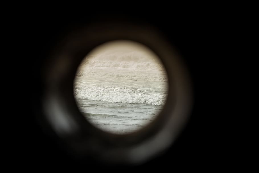 porthole, window, round, view, marine, nautical, water, maritime HD wallpaper