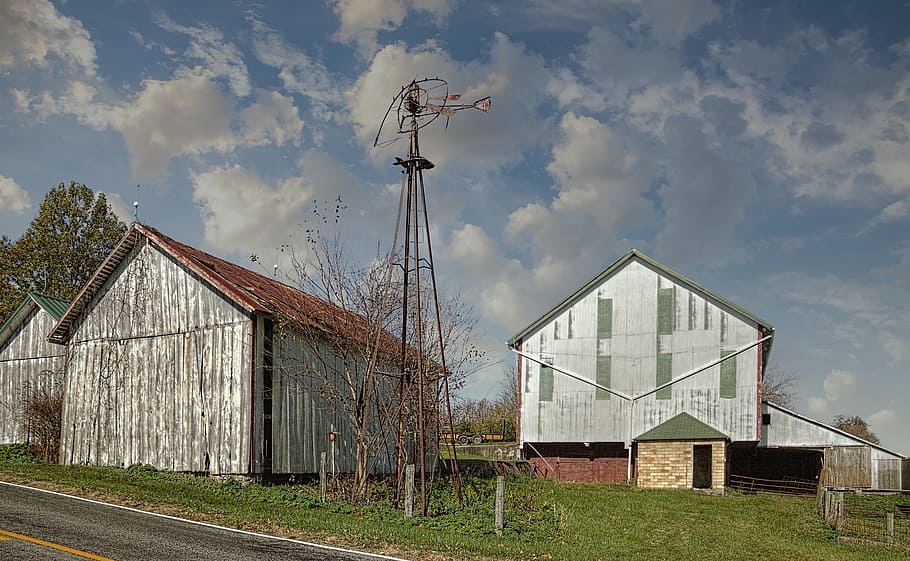 barn, rustic, barns, ohio, digital art, rural, scenic, country HD wallpaper