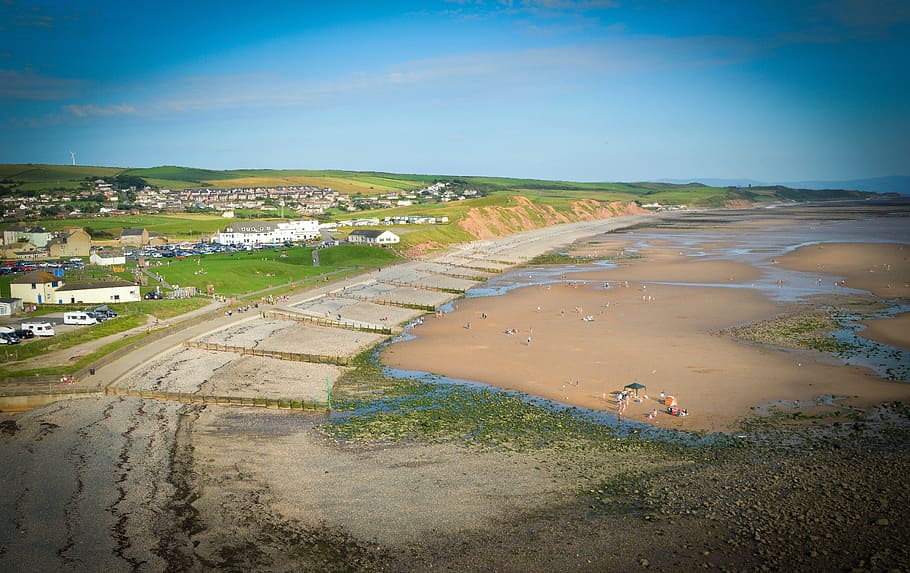 St Bees, Cumbria, Coast, field, landscape, water, scenics, nature HD wallpaper