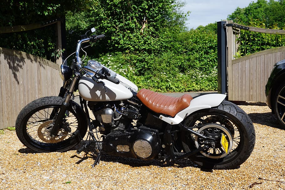 harley davidson, fatboy, custom, transportation, mode of transportation HD wallpaper