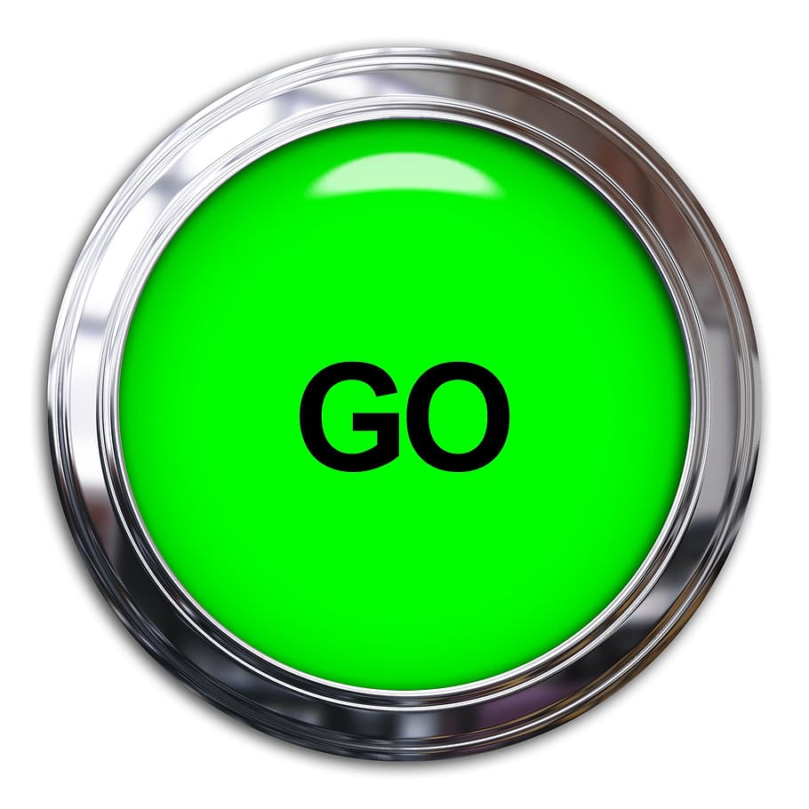 green traffic light logo, go sign, symbol, icon, button, information