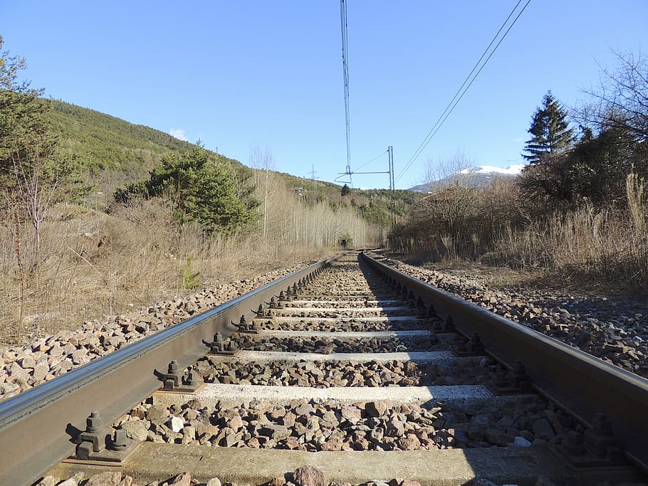rail, train, track, metal, rail transportation, railroad track HD wallpaper