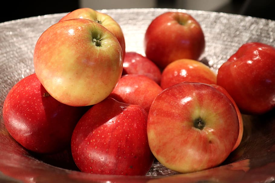 fruit, apple, fruit bowl, red apple, vitamins, fruits, healthy HD wallpaper