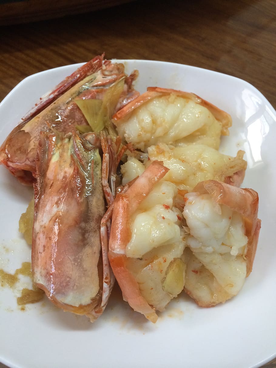 prawns, gourmet, vegetables, food, plate, ready-to-eat, food and drink HD wallpaper