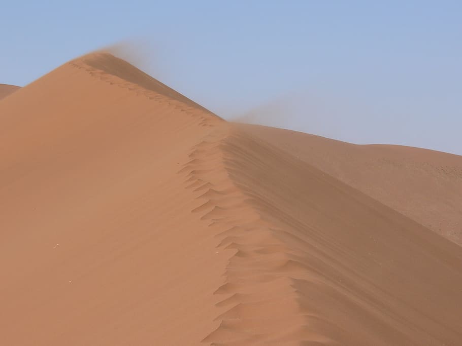 namibia, sossusvlei, sand dune, desert, sandstorm, africa, dry, HD wallpaper