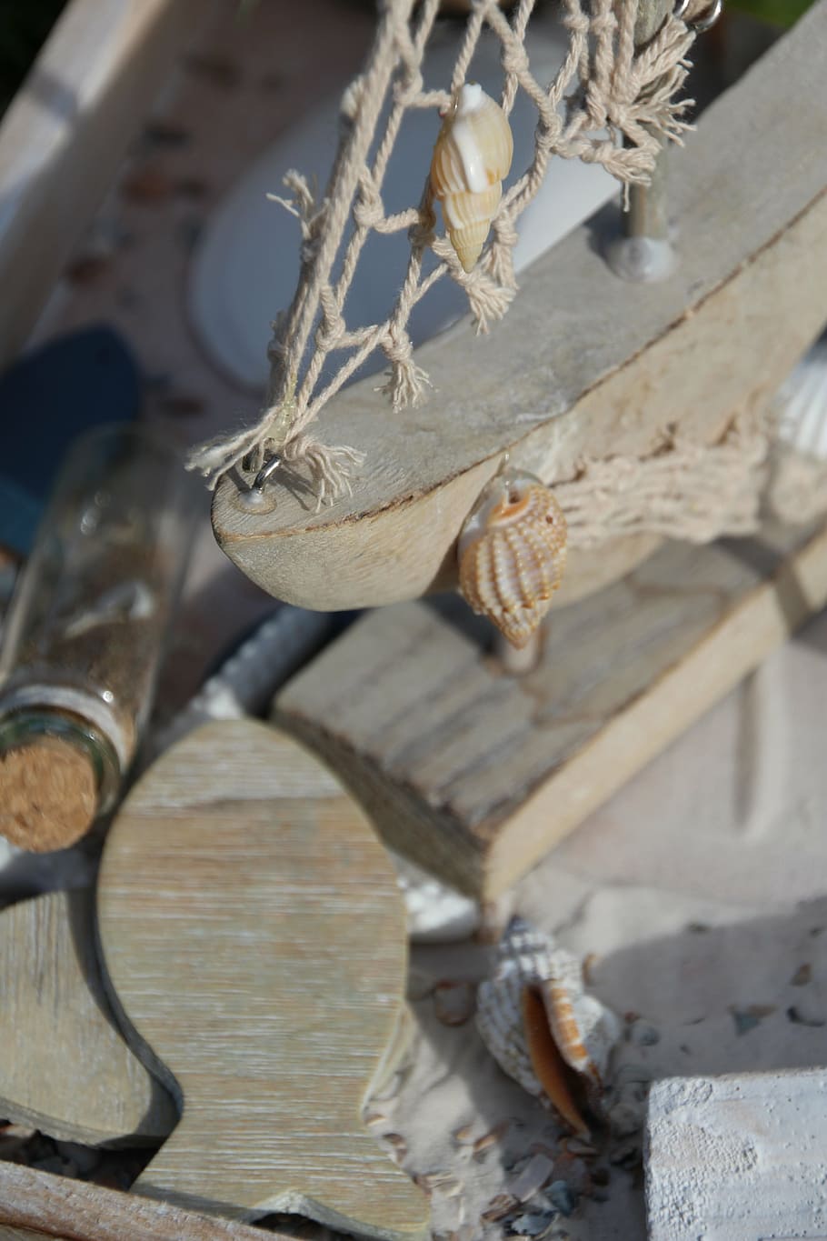 boot, fish, mussels, deco, sea, coast, beach, wood - material HD wallpaper