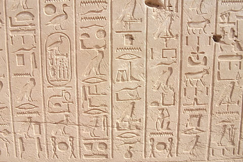 hieroglyphics wall art, pharaohs, egypt, luxor, karnak, inscription HD wallpaper