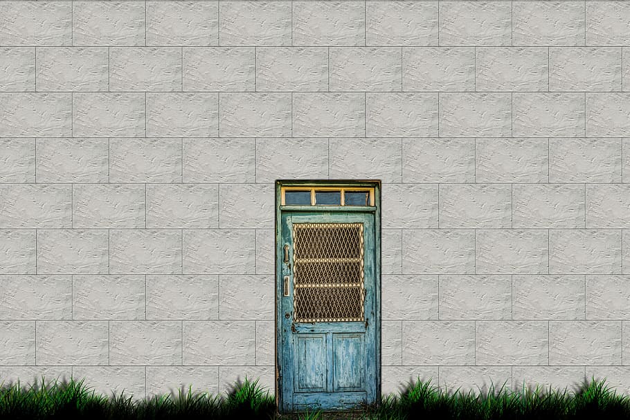 wall, antique, goal, input, ailing, dirty, door, home, iron HD wallpaper