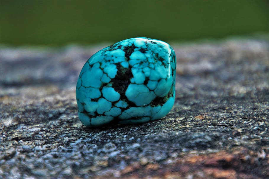 teal and black stone, turquoise, rock, blue, nature, geology, HD wallpaper