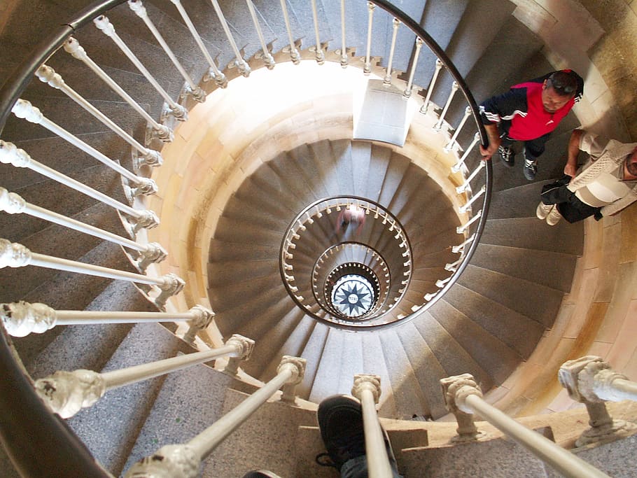 staircase, lighthouse, it re, side, france, atlantic, steps and staircases HD wallpaper