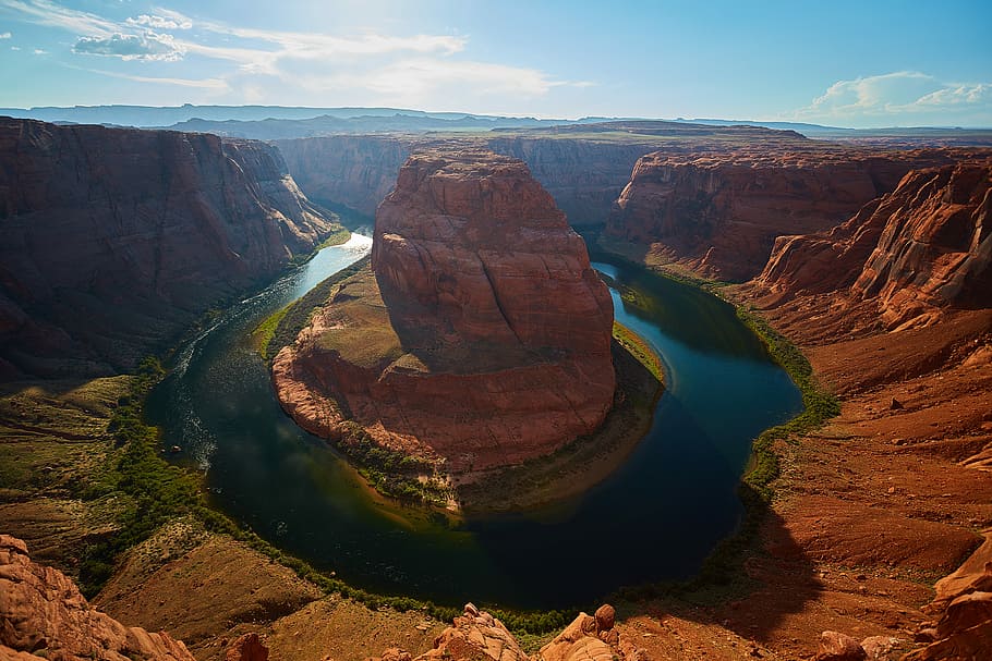 Horse Shoe Bend, Arizona, aerial view photography of Horseshoe Canyon HD wallpaper