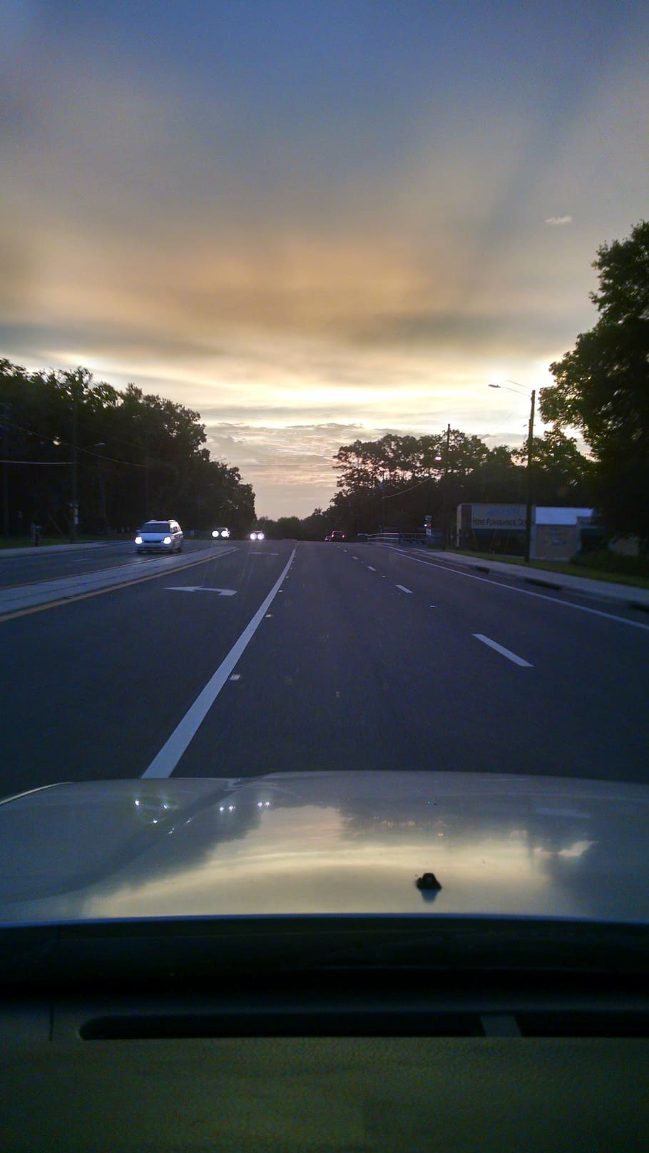 driving, cruising, dawn, sky, road, vehicle, car, driver, auto HD wallpaper