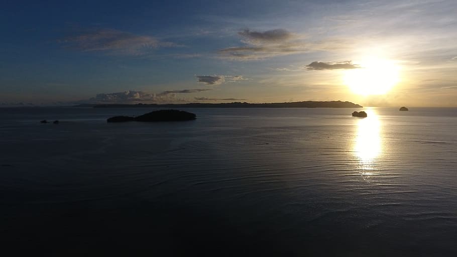sunset, duck, sky, water, sea, cloud - sky, scenics - nature HD wallpaper