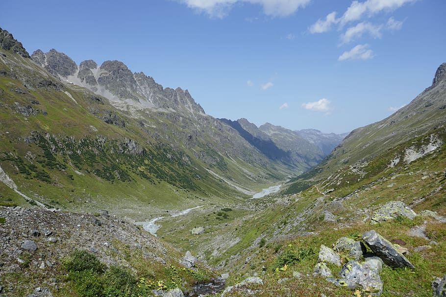 mountains, nature, landscape, clouds, sky, austria, mountain nature HD wallpaper