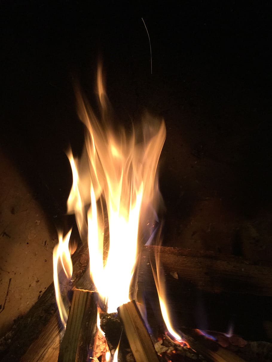 fire, fireplace, passion, flames, heat - temperature, burning HD wallpaper
