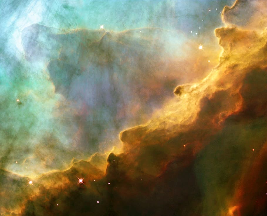 star and cloud effect background, omega nebula, messier 17, ngc 6618, HD wallpaper