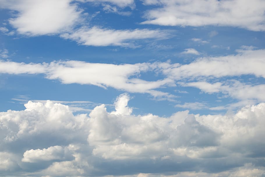 sky, nature, clouds, heaven, blue sky, weather, air, backgrounds HD wallpaper
