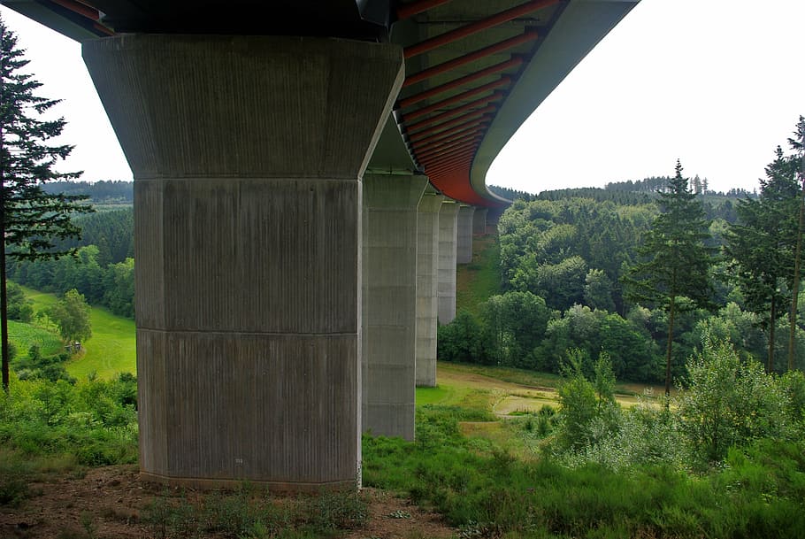 bridge, highway, traffic, road, highway bridge, germany, architecture HD wallpaper