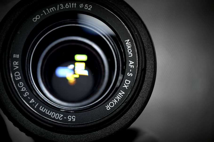 black Nikon camera lens, lens - optical instrument, camera - photographic equipment HD wallpaper