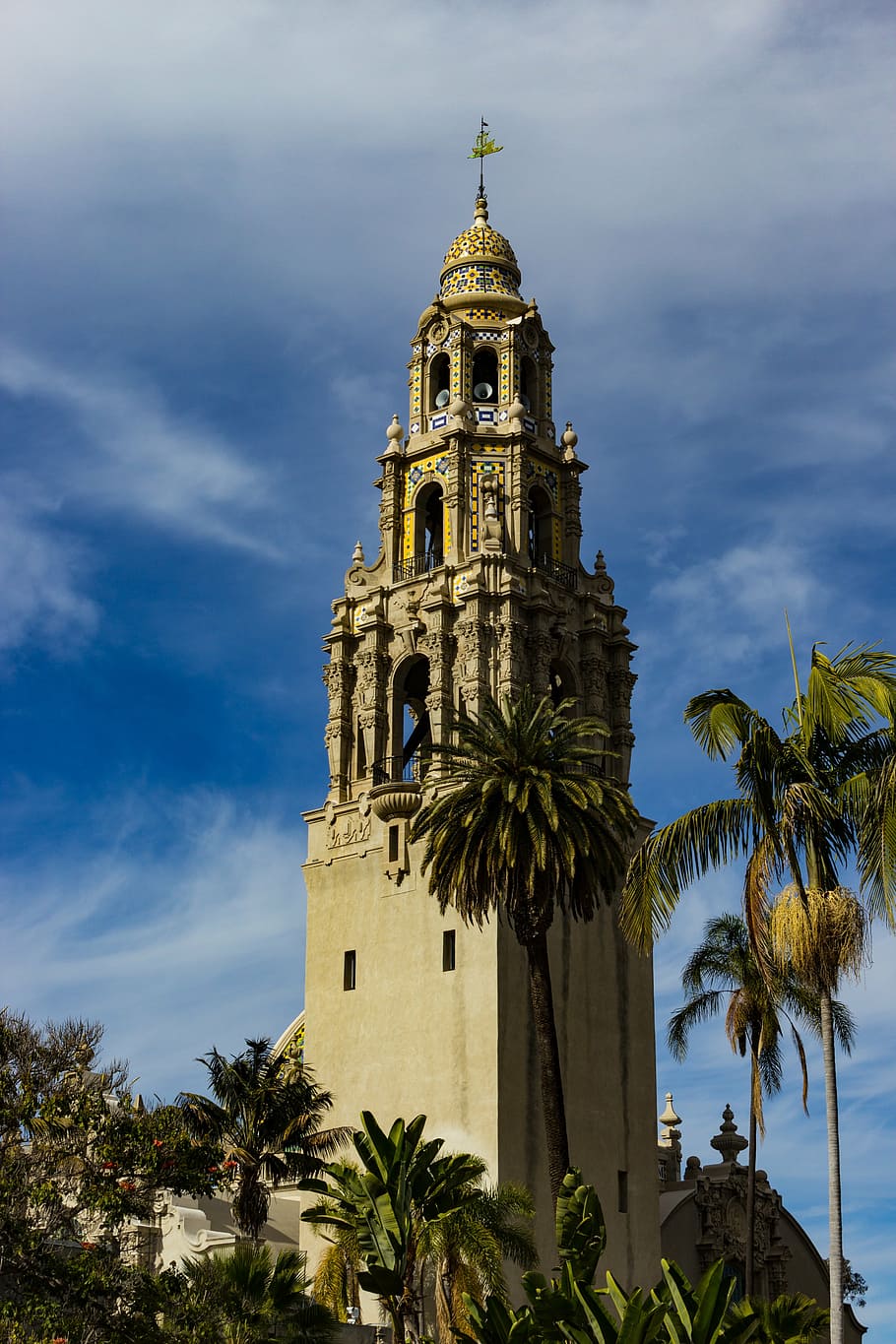 bell tower, balboa park, architectural, church, architecture, HD wallpaper